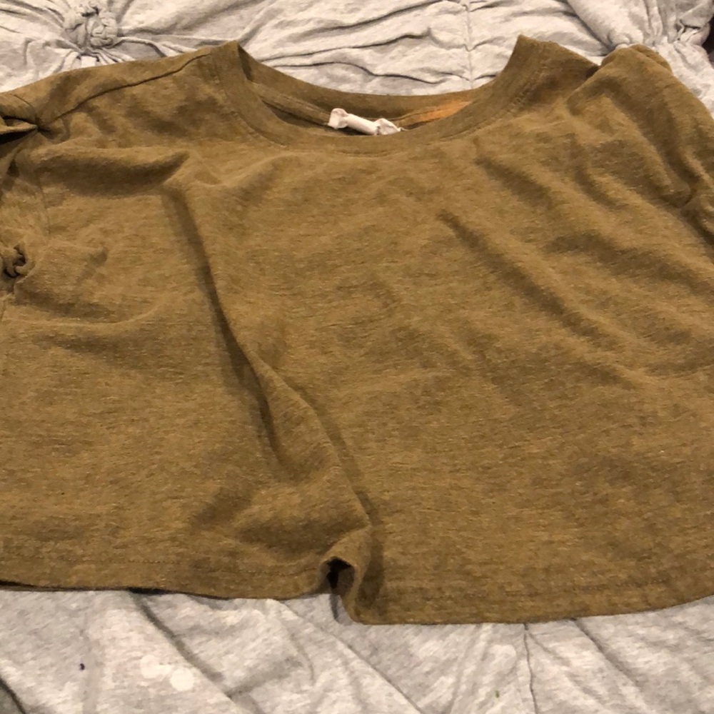 Green crop top